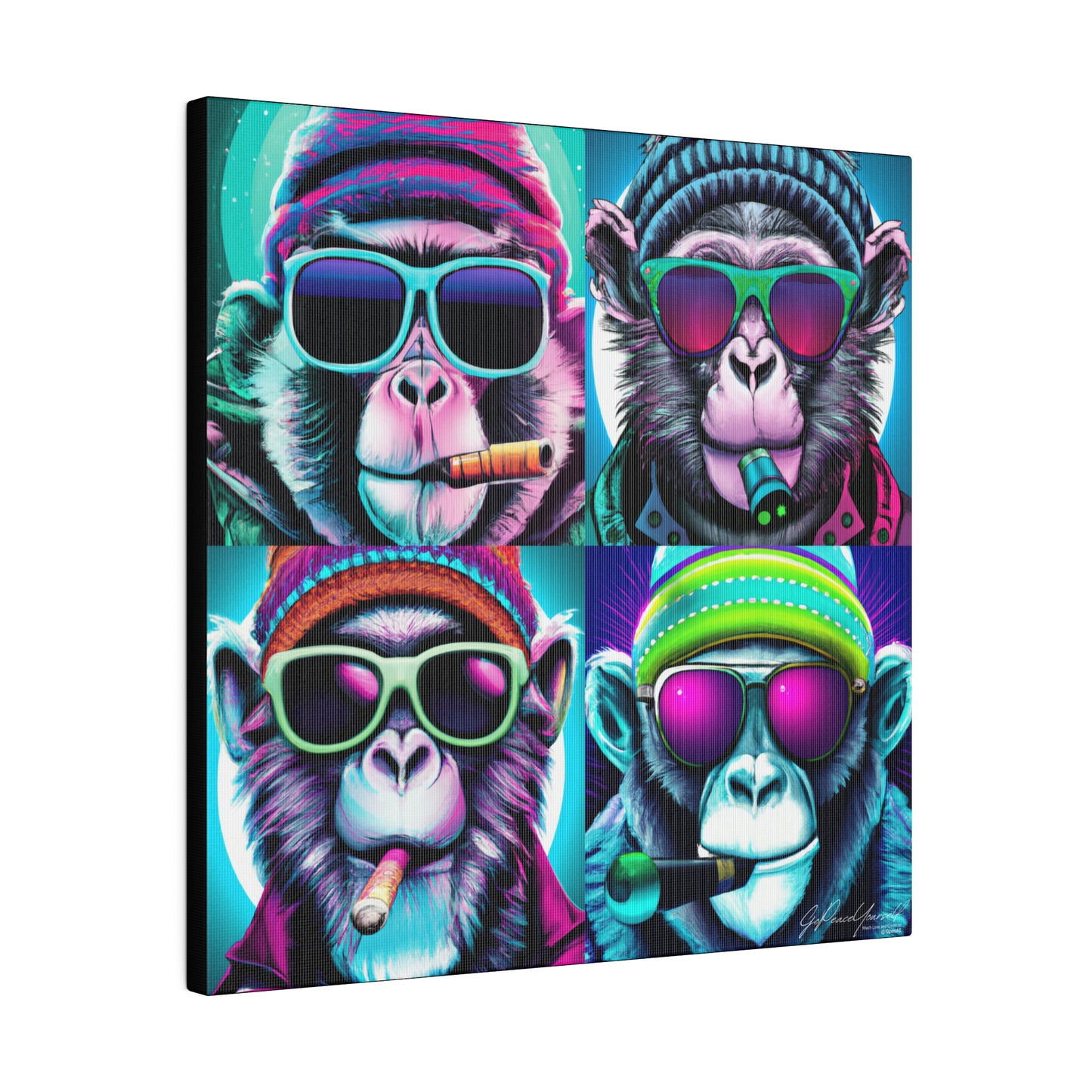 sMonkey aRound #1 - GPY Canvas Prints