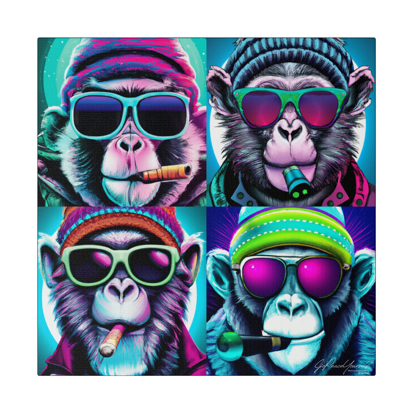 sMonkey aRound #1 - GPY Canvas Prints