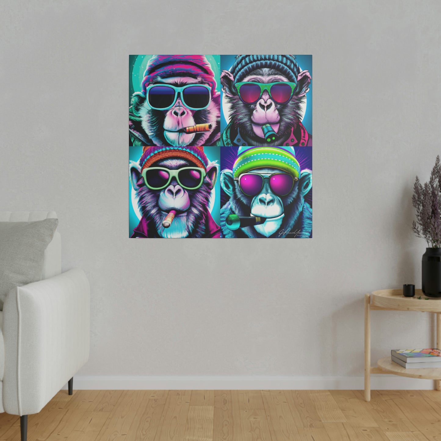 sMonkey aRound #1 - GPY Canvas Prints