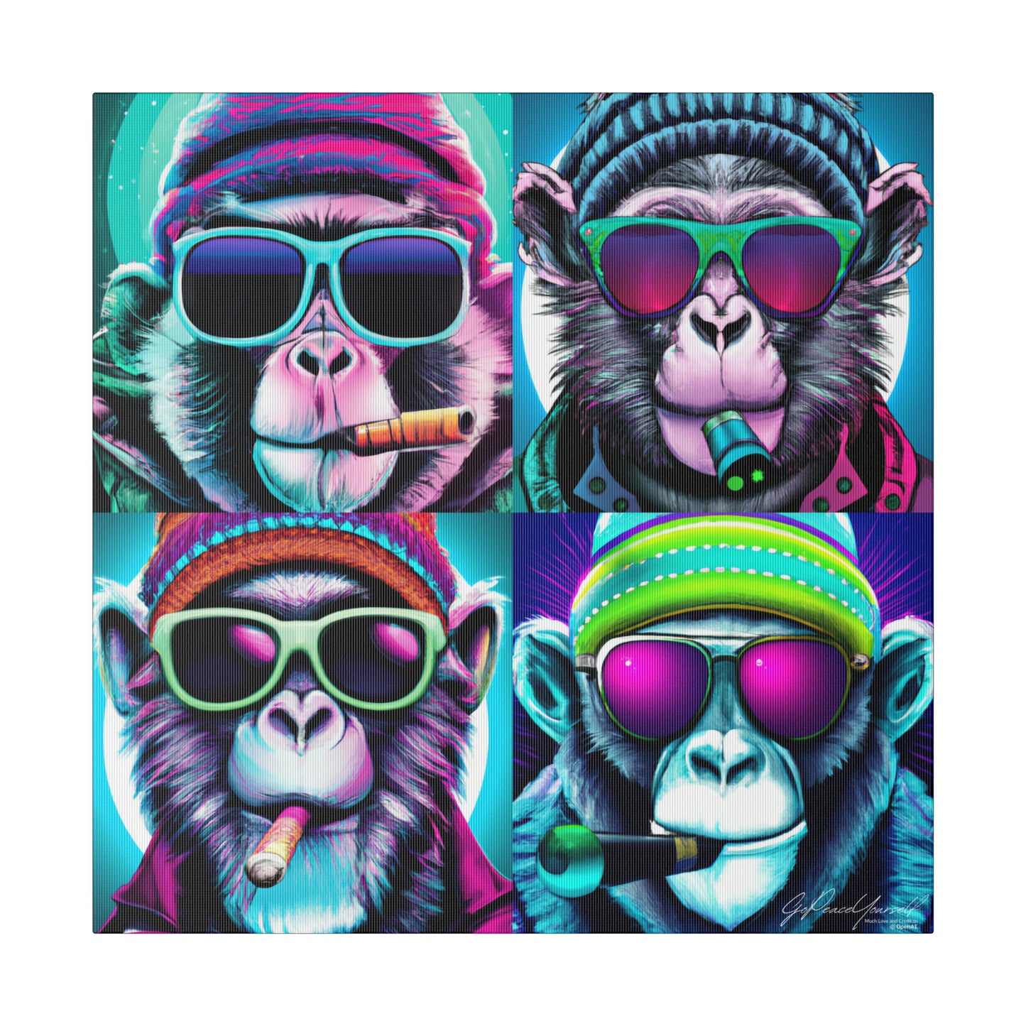 sMonkey aRound #1 - GPY Canvas Prints