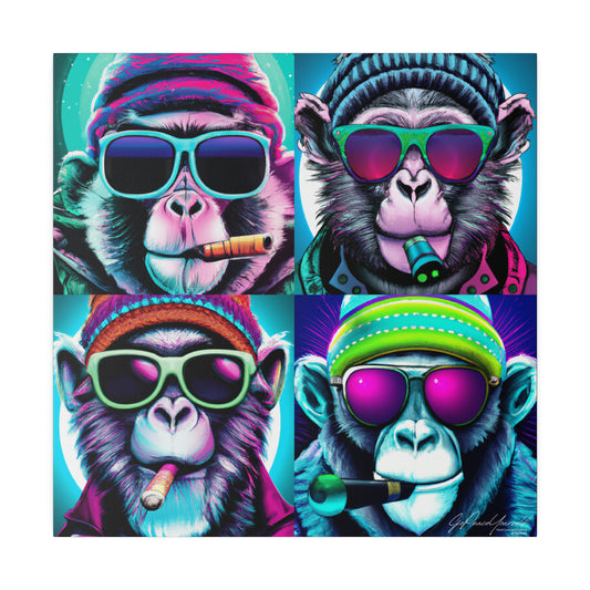 sMonkey aRound #1 - GPY Canvas Prints