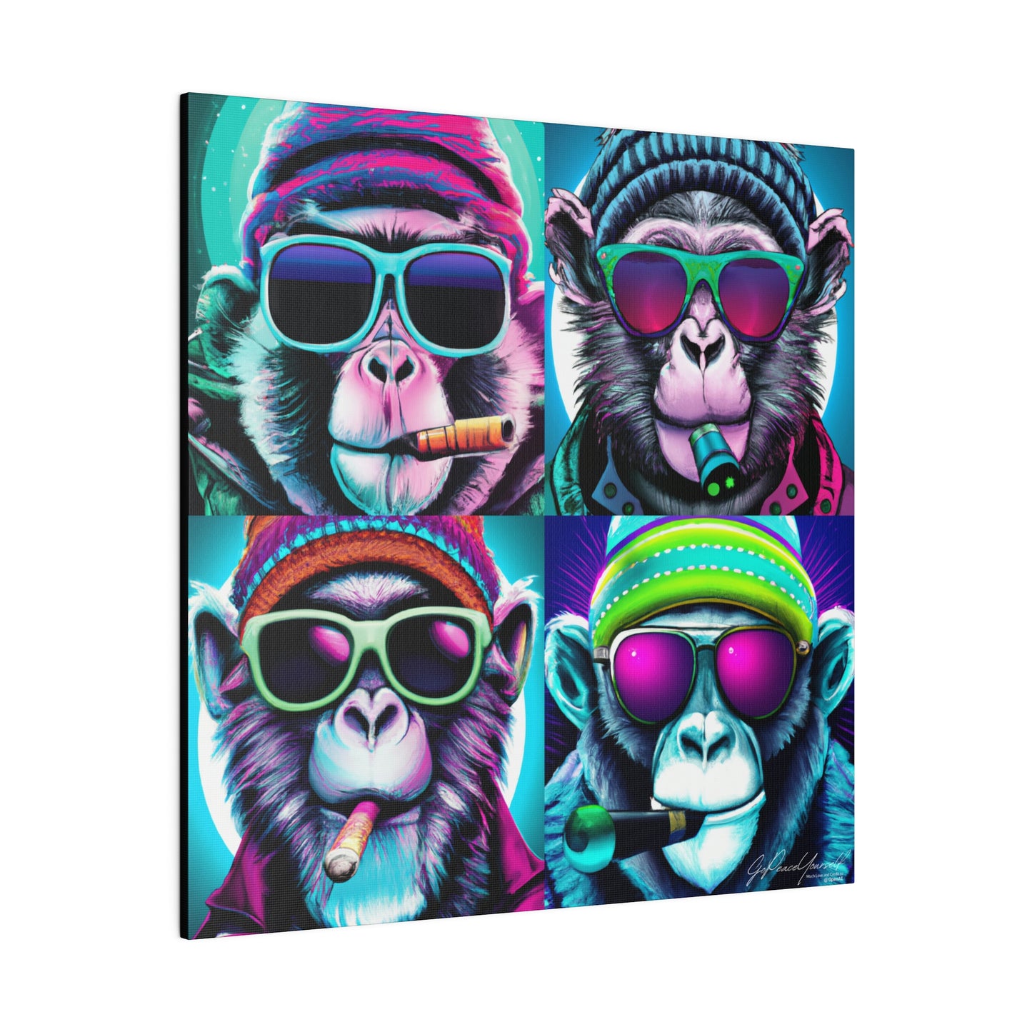 sMonkey aRound #1 - GPY Canvas Prints